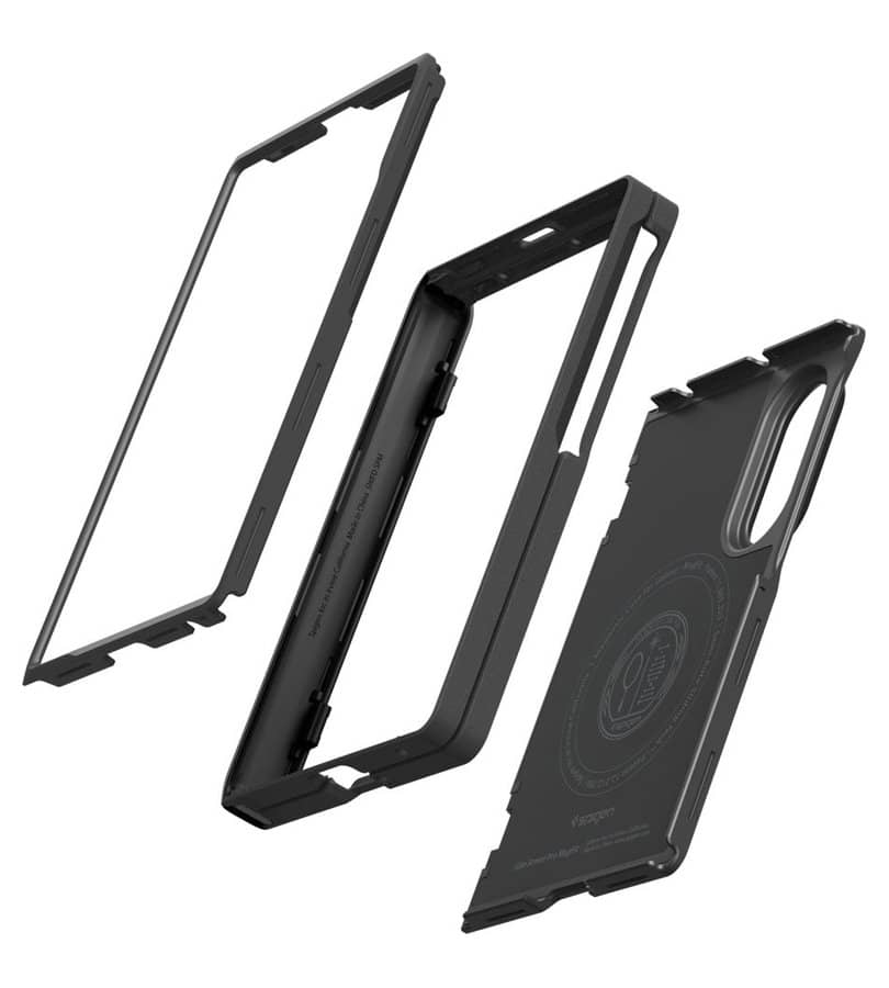 Magsafe Противоударен Калъф за Samsung Z Fold 8, Spigen Slim Armor Pro Case, Черен (6)