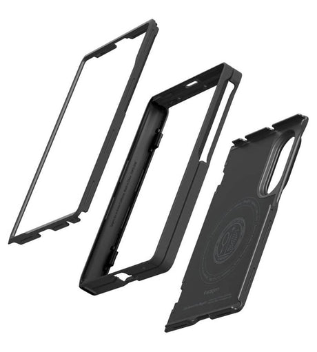 Magsafe Противоударен Калъф за Samsung Z Fold 8, Spigen Slim Armor Pro Case, Черен (6)