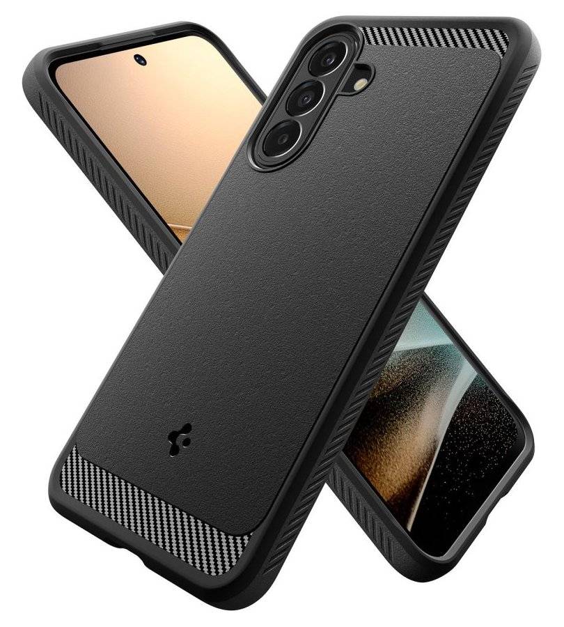 Противоударен Калъф за Samsung A37, Spigen Rugged Armor Case, Черен (4)