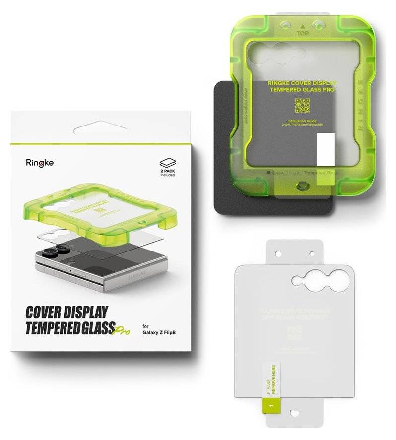 Стъклен Протектор за Samsung Z Flip 7, Ringke Glass Pro 2бр., Прозрачен (4)