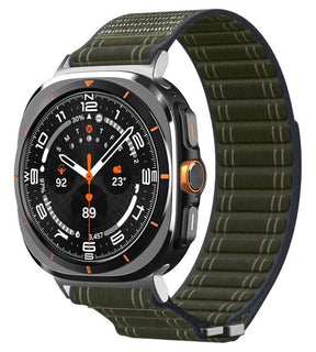 Текстилна Каишка за Samsung Watch Ultra 1/2 47mm, Spigen WBF0 Band, Зелен