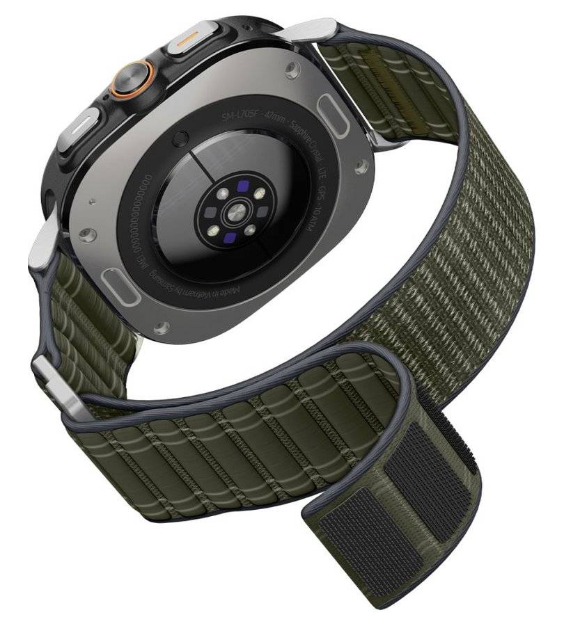 Текстилна Каишка за Samsung Watch Ultra 1/2 47mm, Spigen WBF0 Band, Зелен (9)