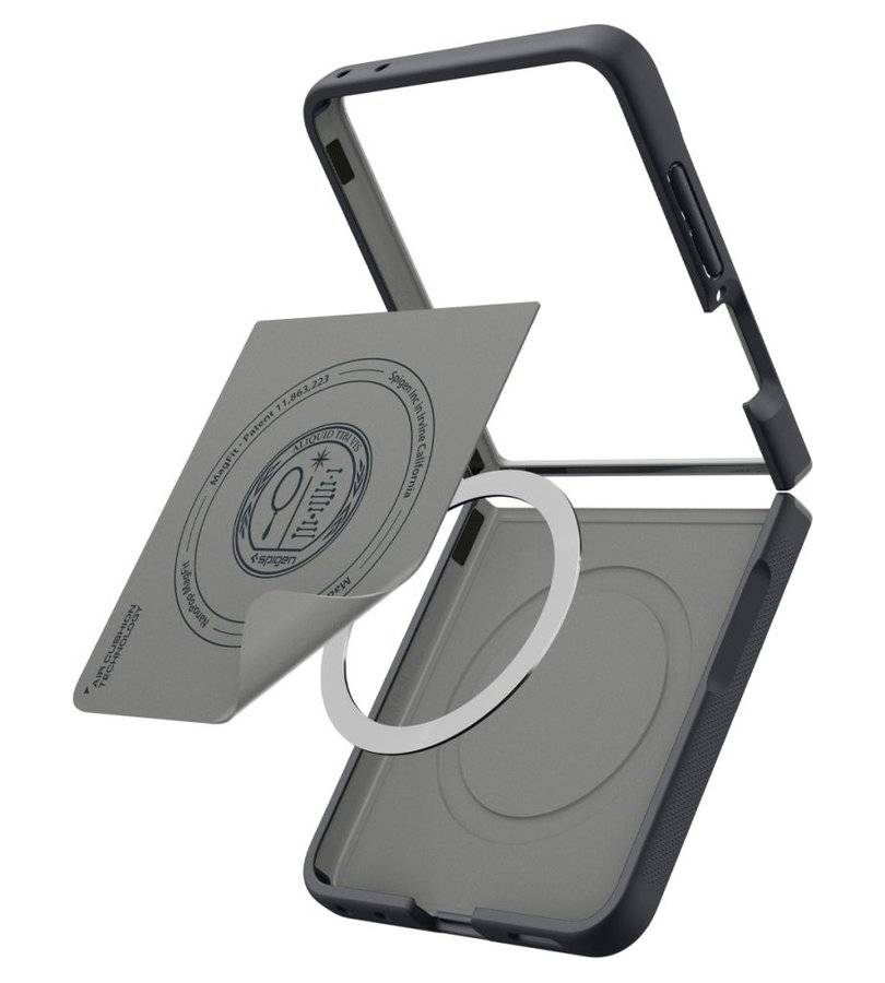 Magsafe Калъф за Samsung Z Flip 8, Spigen Nano Pop Case Sesame, Тъмно Сив (4)