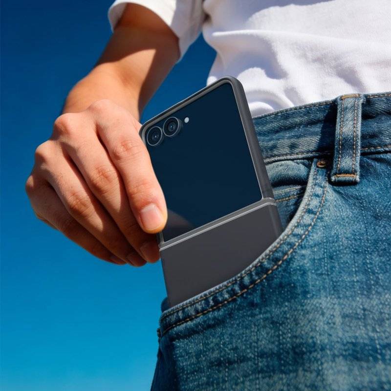 Magsafe Калъф за Samsung Z Flip 8, Spigen Nano Pop Case Sesame, Тъмно Сив (5)