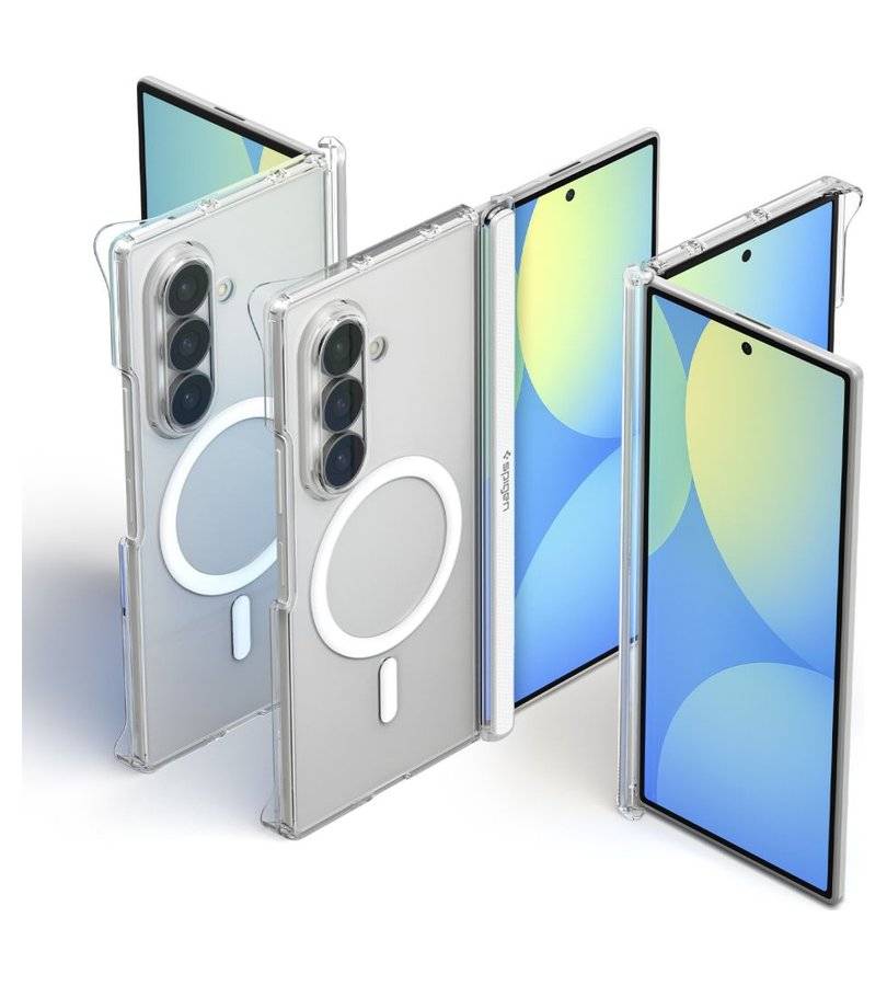 Magsafe Тънък Калъф за Samsung Z Fold 8 Ultra, Spigen AirSkin Zero Case, Прозрачен (3)