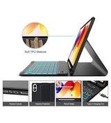 Калъф с Клавиатура за Xiaomi Redmi Pad 2 Pro 12.1", Keyboard+TouchPad Backlit Case, Черен (5)
