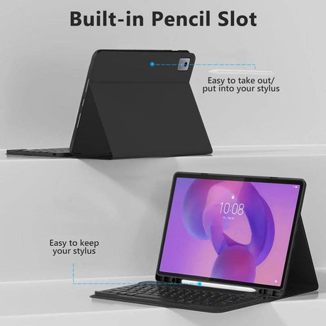 Калъф с Клавиатура за Lenovo Idea Tab Plus 12.1 TB-361, Tech-Protect SC Pen Keyboard Case, Черен (4)