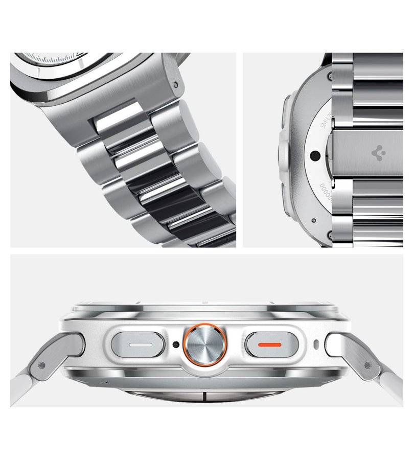 Метална Каишка за Samsung Watch Ultra 1/2 47mm, Spigen Modern Fit Band, Сребрист (9)