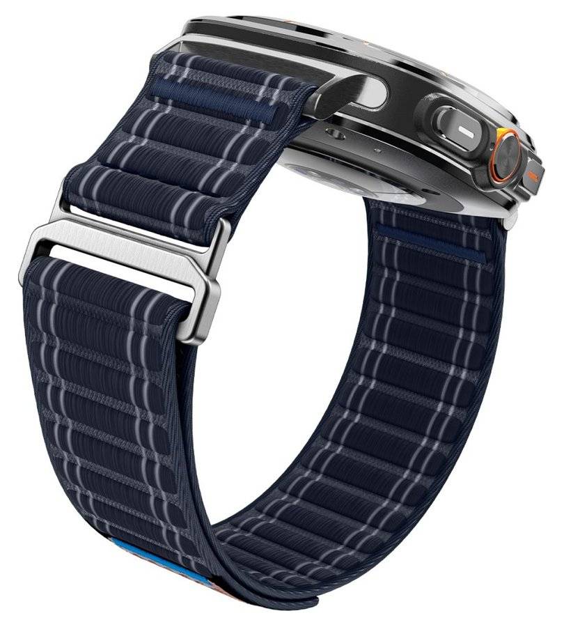 Текстилна Каишка за Samsung Watch Ultra 1/2 47mm, Spigen WBF0 Band, Тъмносин (8)
