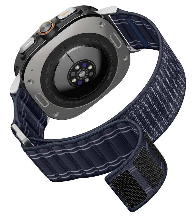 Текстилна Каишка за Samsung Watch Ultra 1/2 47mm, Spigen WBF0 Band, Тъмносин (11)
