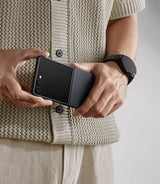 Magsafe Калъф за Samsung Z Flip 8, Pitaka Edge Black/Grey Case, Черен (6)