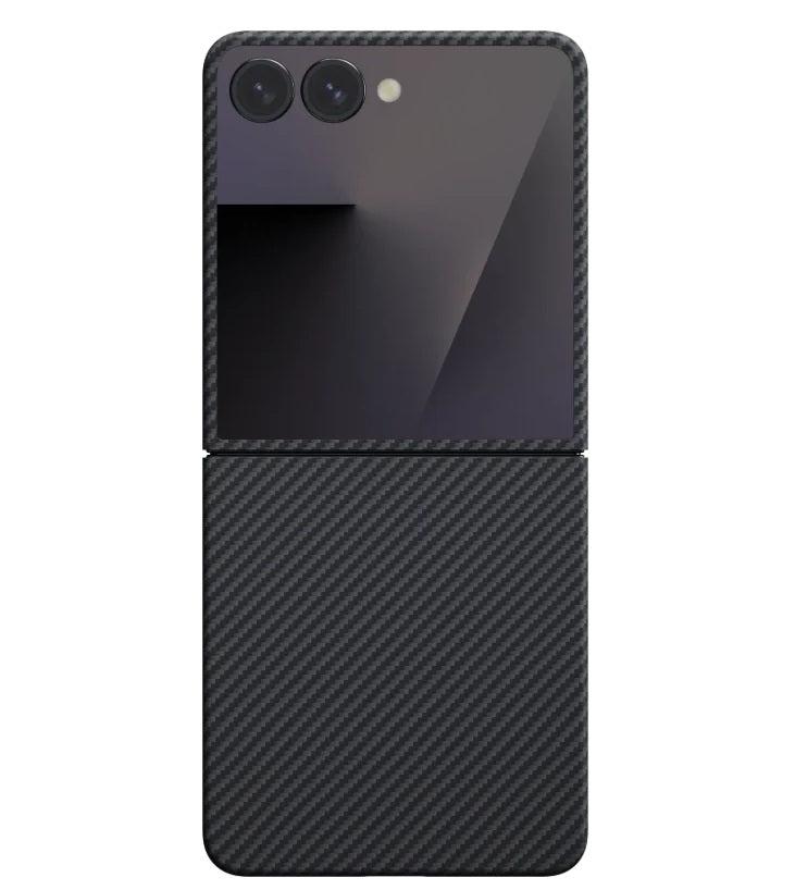 Magsafe Калъф за Samsung Z Flip 8, Pitaka Edge Black/Grey Case, Черен (2)
