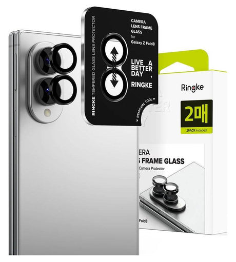 Протектор за Камера за Samsung Fold 8, Ringke Cam Lens Frame Glass 2бр., Черен