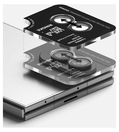 Протектор за Камера за Samsung Fold 8, Ringke Cam Lens Frame Glass 2бр., Черен (5)
