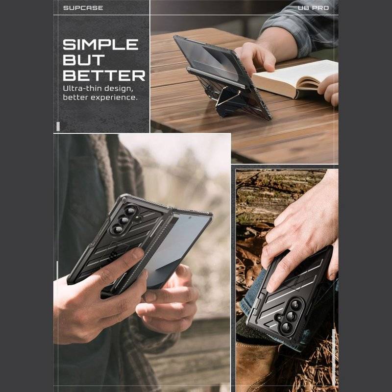 Противоударен Калъф за Samsung Z Fold 7, Supcase Unicorn Beetle Pro Case, Черен (9)