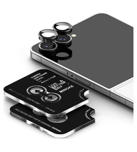 Протектор за Камера за Samsung Flip 8, Ringke Cam Lens Frame Glass 2бр., Черен (3)