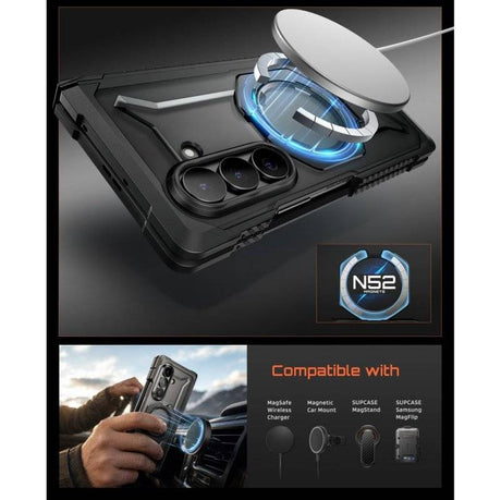 Magsafe Противоударен Калъф за Samsung Z Fold 8 Ultra, Supcase UB Grip Mag 2-Set Case, Черен (8)