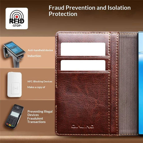 Кожен Калъф за Samsung Z Fold 8, Qialino Leather Book Case, Черен (12)
