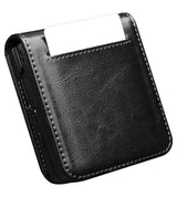 Кожен Калъф за Samsung Z Flip 8, Qialino Leather Book Case, Черен (6)