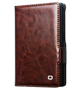Кожен Калъф за Samsung Z Fold 8, Qialino Leather Book Case, Кафяв (5)