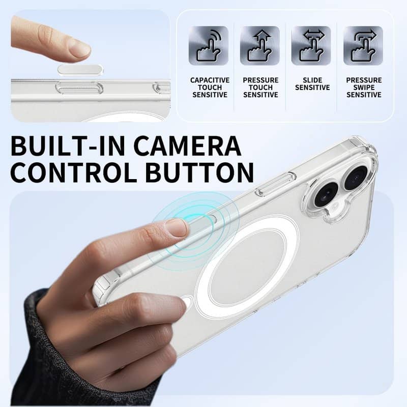 Magsafe Калъф за iPhone 18, GKK Hybrid Clear Mag Case, Прозрачен (4)