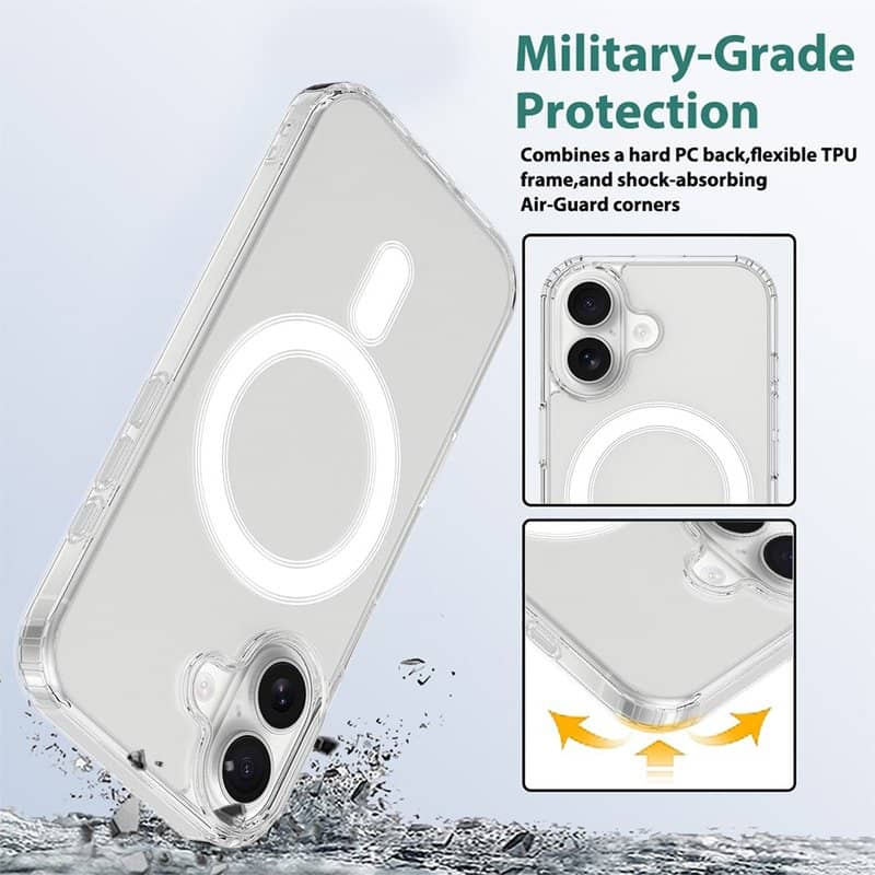 Magsafe Калъф за iPhone 18, GKK Hybrid Clear Mag Case, Прозрачен (3)