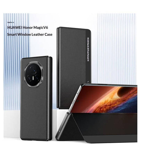 Активен Калъф за Honor Magic V6, Smart Book Case, Черен (3)