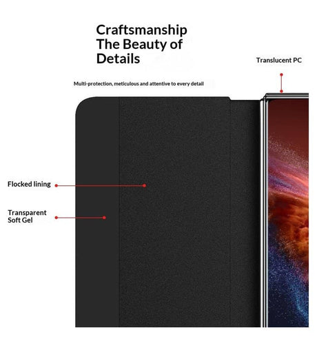 Активен Калъф за Honor Magic V6, Smart Book Case, Черен (6)