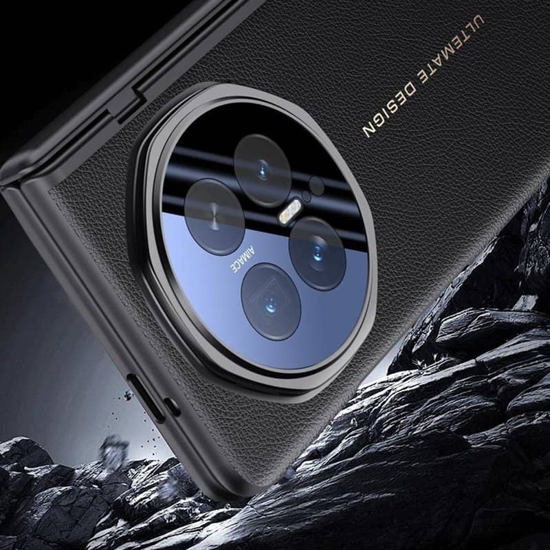 Кожен Калъф за Honor Magic V6, Full Cover Case, Черен (6)