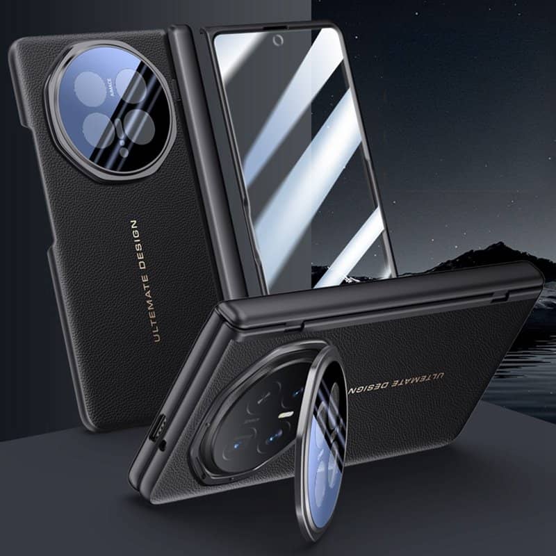 Кожен Калъф за Honor Magic V6, Full Cover Case, Черен (3)