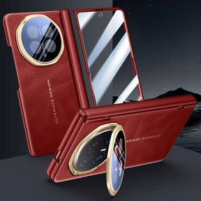 Кожен Калъф за Honor Magic V6, Full Cover Case, Червен