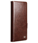 Кожен Калъф за Samsung Z Fold 7, Qialino Book Case, Кафяв (14)