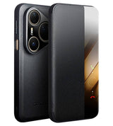 Активен Калъф за Huawei Pura 80 Pro, Qialino Smart Book Case, Черен (7)