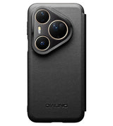 Активен Калъф за Huawei Pura 80 Pro, Qialino Smart Book Case, Черен (9)