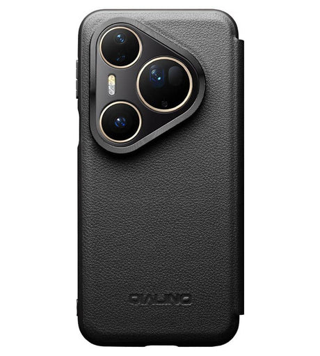 Активен Калъф за Huawei Pura 80 Pro, Qialino Smart Book Case, Черен (9)