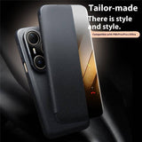 Активен Калъф за Huawei Pura 80 Pro, Qialino Smart Book Case, Черен (11)