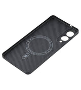 Magsafe Карбонов Калъф за Samsung S25 Edge, Aramid Fiber Case, Черен (3)