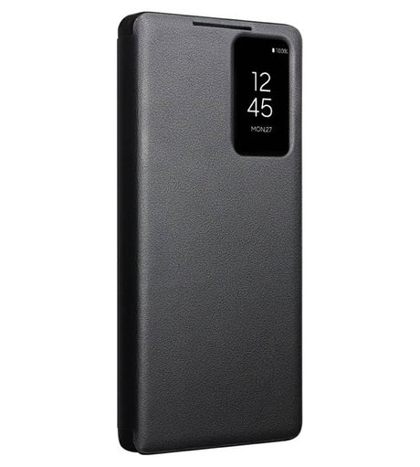 Активен Кожен Калъф за Samsung S25 Ultra, Qialino Smart View Book Case, Черен (17)