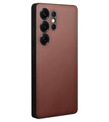 Активен Кожен Калъф за Samsung S25 Ultra, Qialino Smart View Book Case, Кафяв (9)