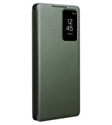 Активен Кожен Калъф за Samsung S25 Ultra, Qialino Smart View Book Case, Зелен (17)