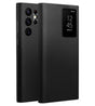 Активен Кожен Калъф за Samsung S22 Ultra, Qialino Smart View Book Case, Черен