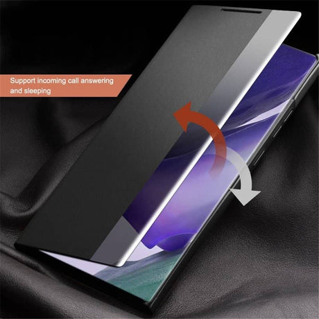 Активен Калъф за Samsung Note 20 Ultra, Qialino Smart Book Case, Черен (2)