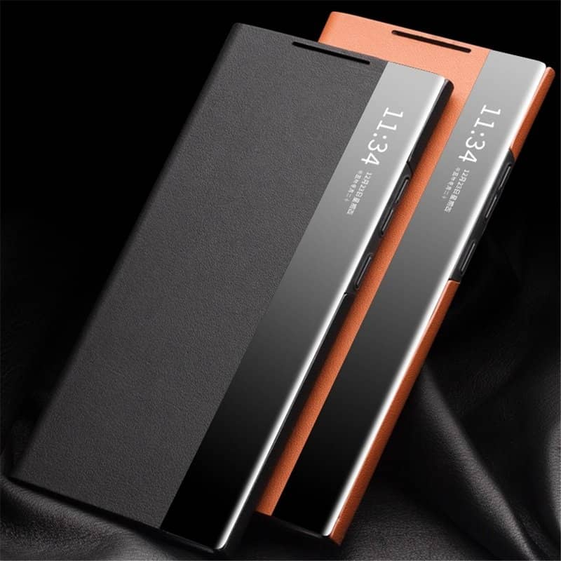 Активен Калъф за Samsung Note 20 Ultra, Qialino Smart Book Case, Черен (6)