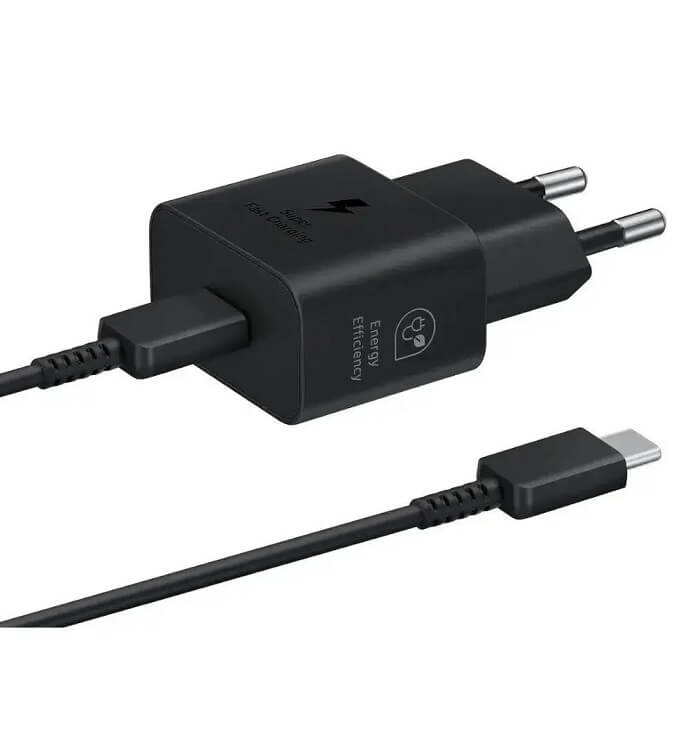 Оригинално Зарядно Samsung 25W 220v Super Fast Charger LS с USB-C Кабел EP-T2510EBE, Черен (Bulk)