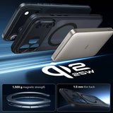 Magsafe Матов Калъф за iPhone 18 Pro Max, ESR Classic Hybrid Frosted Case, Черен (6)