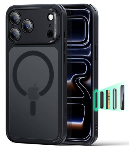 Magsafe Матов Калъф за iPhone 18 Pro Max, ESR Classic Hybrid Frosted Case, Черен