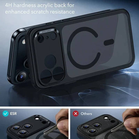 Magsafe Матов Калъф за iPhone 18 Pro Max, ESR Classic Hybrid Frosted Case, Черен (4)