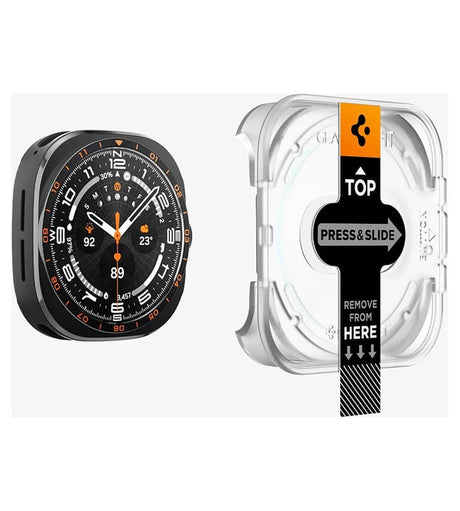 Стъклен Протектор за Samsung Watch Ultra 2 47mm, Spigen Glas.tR EZ Fit 2бр., Прозрачен (2)