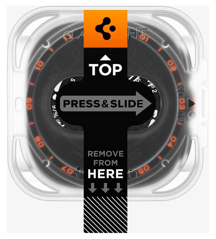 Стъклен Протектор за Samsung Watch Ultra 2 47mm, Spigen Glas.tR EZ Fit 2бр., Прозрачен (3)