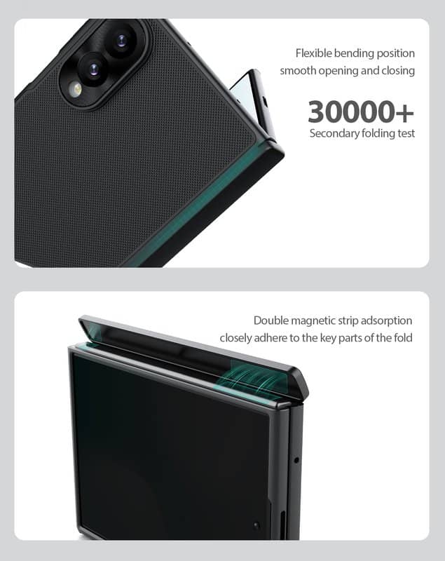 Magsafe Калъф за Samsung Z Fold 8, Nillkin Super Frosted Pro Case, Черен (3)